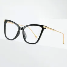 Негабаритные прозрачные очки Брендовые дизайнерские солнцезащитные очки «кошачий глаз» оправа из сплава женские оптические прозрачное защитное стекло очки близорукость оправа очки Z317