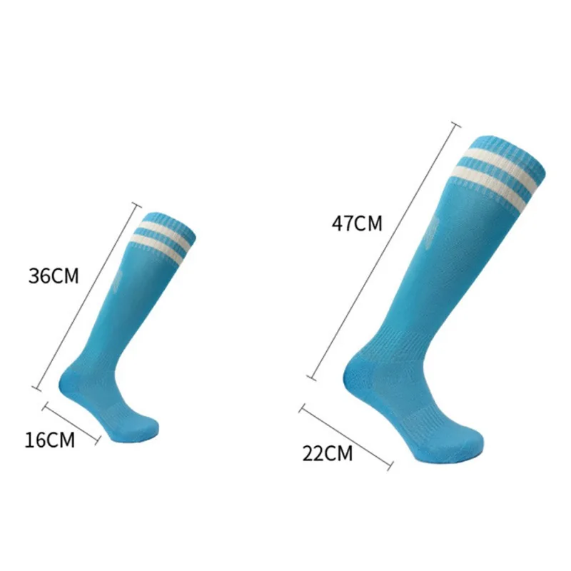 Adult Children Sport Football Soccer Long Socks Knee High Stripe Sock Baseball Socks Compression Thickening Towel Sportswear