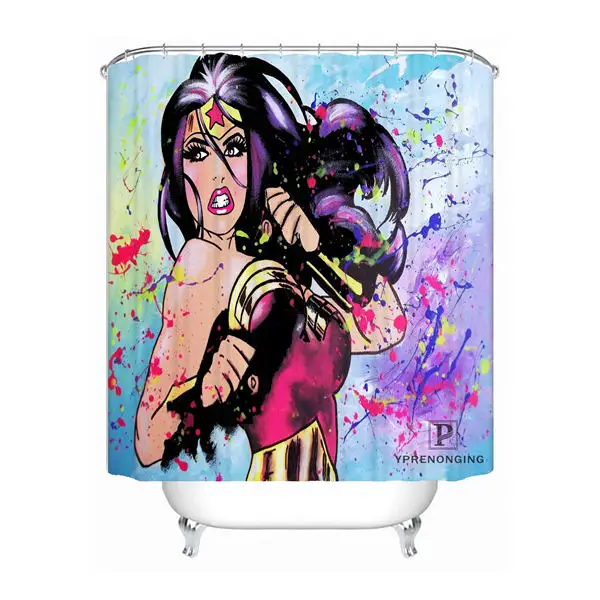 Shower Curtain Пользовательские Бэтмен Комиксов Поп Арт водонепроницаемый Душ занавес для ванной комнаты s крючки полиэстер ткань разные размеры#180421-Sina-02 - Цвет: Shower Curtain
