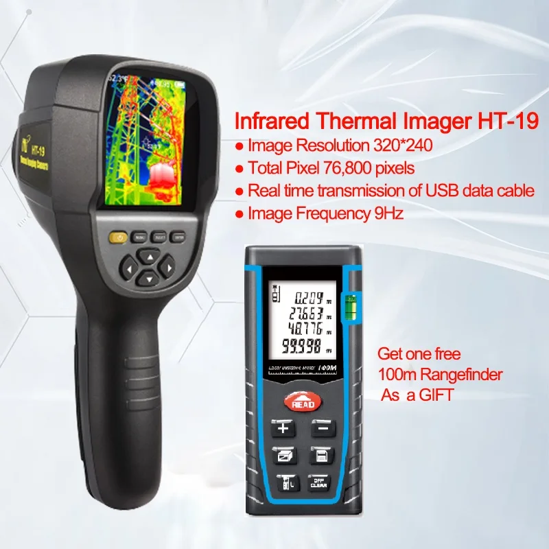 Fast Shipping Professional Edition Handheld HT-19 Infrared Thermal Imager 320*240 HD detector 0.07 High Sensitivity | Инструменты