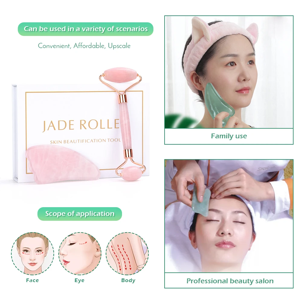 Rose Quartz rolka jadeitowa masażer wyszczuplający twarz Lifting naturalny Jade kamień przyrząd rolujący do masażu twarzy pielęgnacja skóry zestaw kosmetyków Box 5 Rose Quartz rolka jadeitowa masażer wyszczuplający twarz Lifting naturalny Jade kamień przyrząd rolujący do masażu twarzy pielęgnacja skóry zestaw kosmetyków Box 5