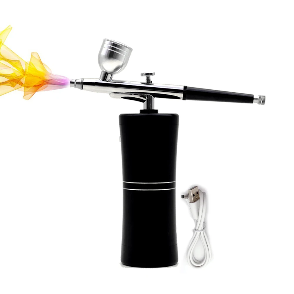 Dual Action Airbrush Kit Compressor Portable Air Brush Paint Spray Gun For Nail Art Desgin Tattoo Cake With EU &amp US Plug | Красота и