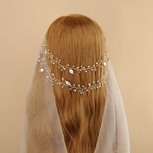 Стразы TRiXY H85, свадебный головной убор невесты ручной работы, элегантная свадебная корона, цветочные жемчужные аксессуары для волос, шпилька, украшения