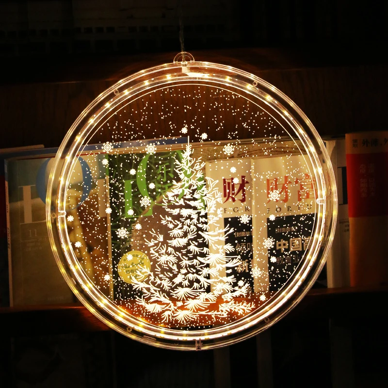 

YINUO CANDLE 3D Christmas Lights Decoration Led String Lights Battery Fairy Lights Curtain Christmas Tree New Year Decoration