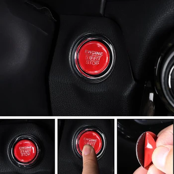 

Start Stop Engine Cover One-click Start Circle Button Stickers Keyless System Ignition Switch Cover For RAV4 RAV 4 2019 2020