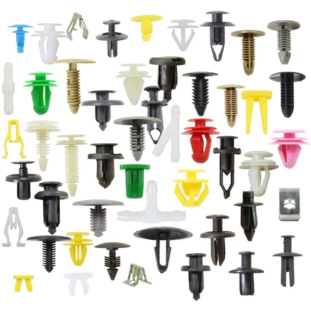 100/50 Pcs Car Clips Fastener Screws Bumper Interior Decoration Auto Plastic Random Mixing Universal Plastic