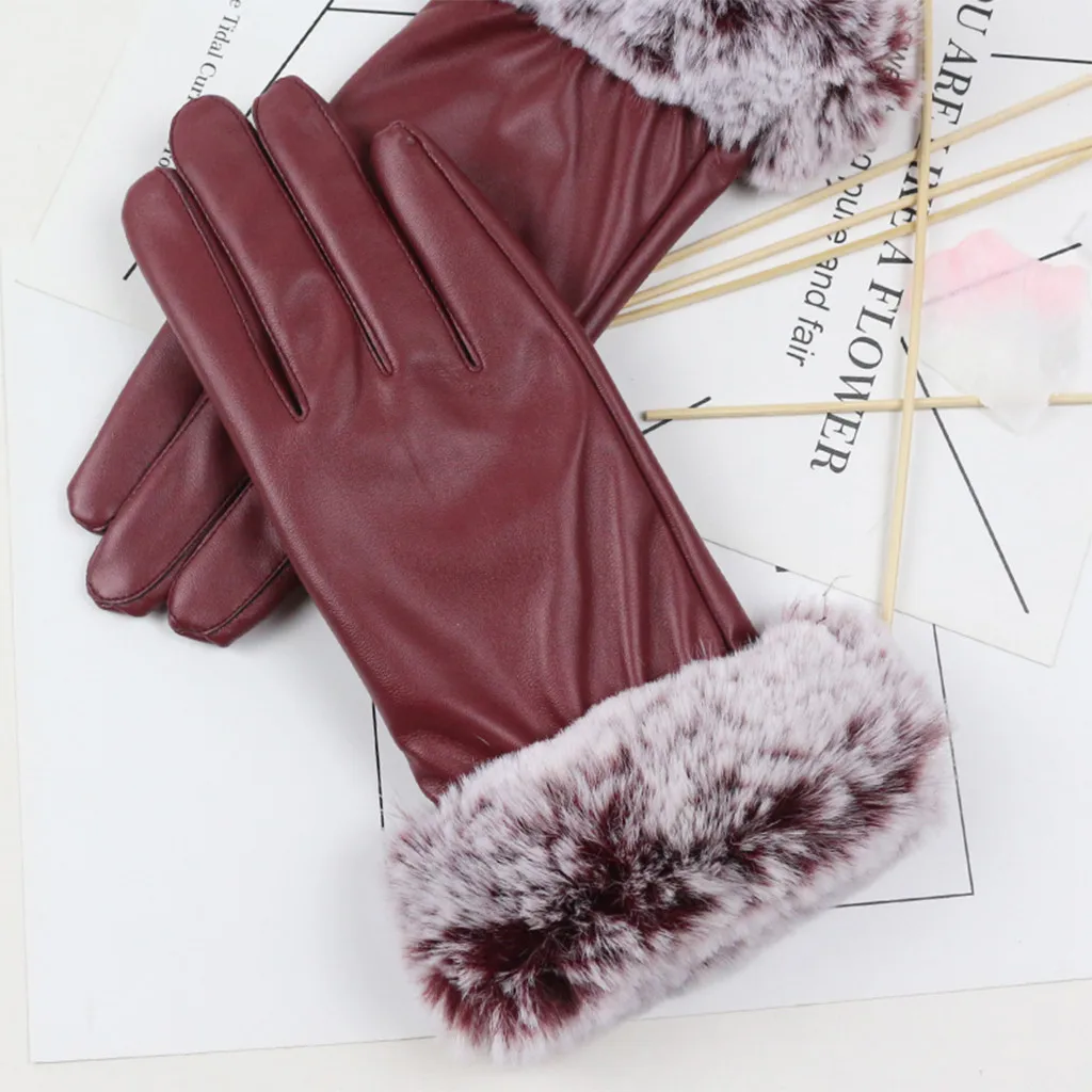Женские зимние теплые бархатные перчатки, теплые с использованием телефона для езды на велосипеде, перчатки для бега, зимние перчатки, женские перчатки для сенсорного экрана#40