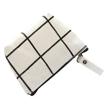 

Bageek 1pc Coin Purse Cotton Linen Grid Pattern Coin Pouch Change Purse Mini Storage Pouch Unisex 2020 New Arrive
