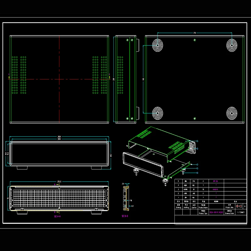 projeto eletronico caixa do metal diy ferro 02
