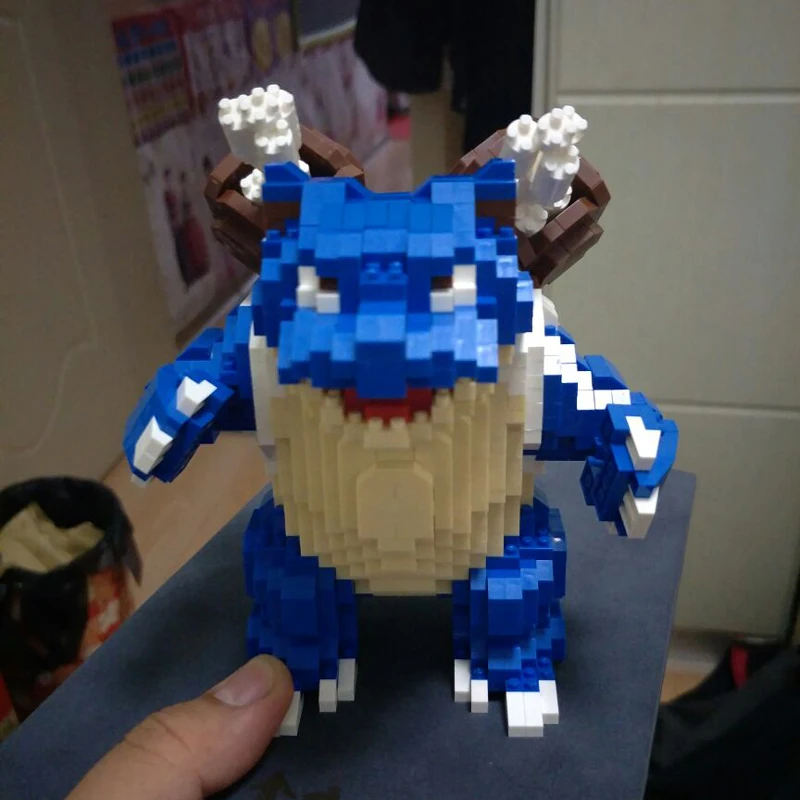 Online CHAKRA 6607 Blastoise Schildkröte Tasche Monster 3D Modell 1980 stücke Kleine Mini Diamant Blöcke Ziegel Gebäude Spielzeug für Kinder keine box