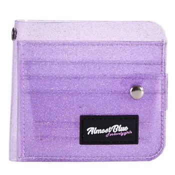 

Transparent Coin Purse Women Wallet Laser PVC Card Clear Short Purse Mini Money Wallet Card Holder Female Mini Zipper Wallets