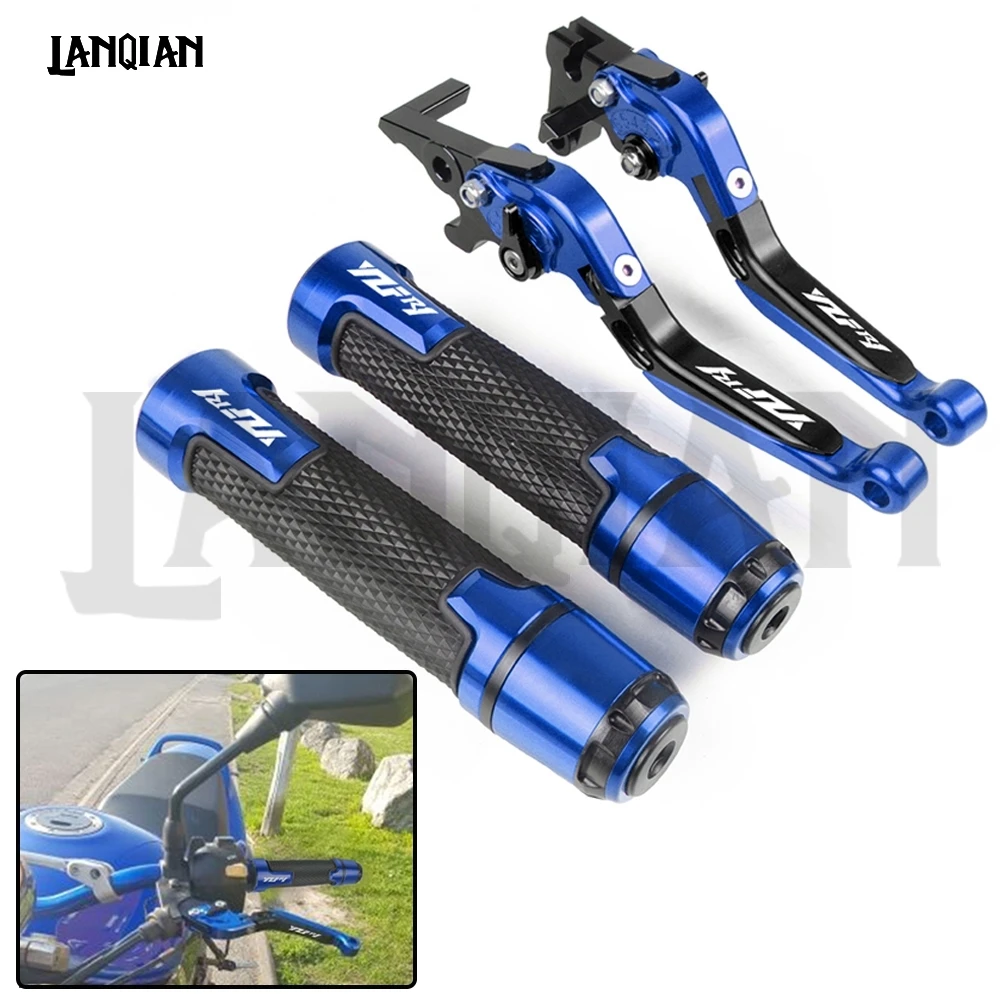 

For Yamaha YZF R1 YZF-R1 Motorcycle CNC Brake Clutch Lever & 7/8 22MM Handlebar Grips YZFR1 2004 2005 2006 2007 2008 Accessories