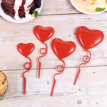 

24pcs Creative Heart Cake Topper Cake Picks Heart Shape Design Fruit Picks Valentine Cake Decoration Party Supplies