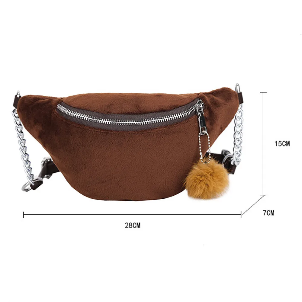Модная женская поясная сумка, спортивная плюшевая кожаная сумка nerka, уличная сумка для волос, сумка через плечо, поясная сумка, сумка-кошелек, нагрудная сумка