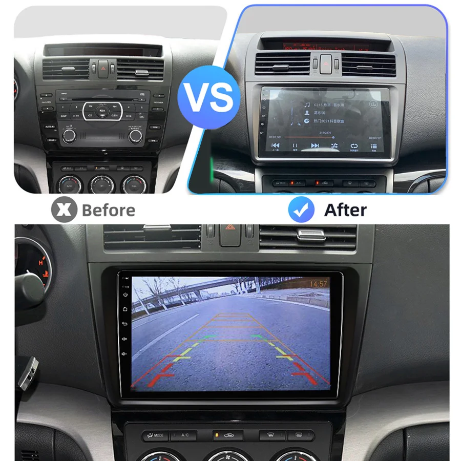 Reproductor Multimedia con Android 11 y navegación GPS para Mazda, autorradio 2DIN con