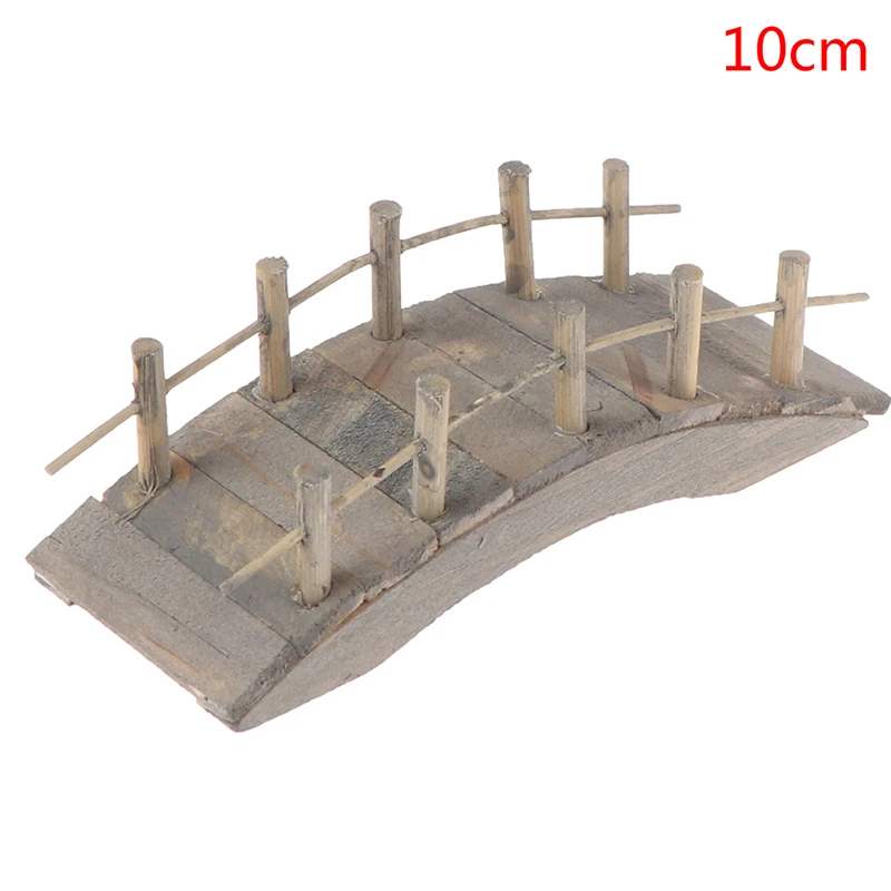 10cm 1:12 Кукольный домик мини деревянный арочный мост сад миниатюры мост для орнамента кукольный домик домашний Декор Ремесло Сад миниатюры мост - Цвет: 10cm