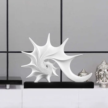 

MODERN MINIMALIST CREATIVE RESIN CONCH STATUE HOME DECOR CRAFTS ROOM DECORATION OBJECTS OFFICE ORNAMENT STUDY RESIN FIGURINES