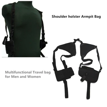 

Adjustable Outdoor Anti-theft Hidden Underarm Tactical Harness Phone Gun Nylon Shoulder Holster Armpit Bag for Gun