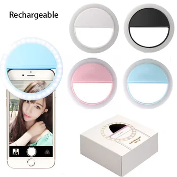 

USB charge LED Selfie Ring Light for Iphone Supplementary Lighting Selfie Enhancing Fill Light For Phone