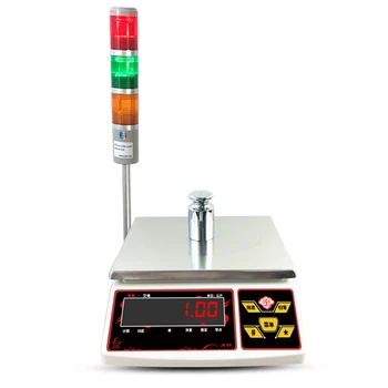 

Weighing Scale with Tri color Alarm Lamp Weight Control of Tri color Light Upper and Lower Limit Alarm Table Scale
