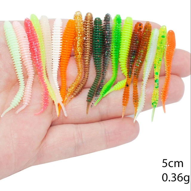 Micro Leech Slug Jigging Fishing Bait Worms 5cm 0.4g Drop Shotting Jig Head  Soft Lures