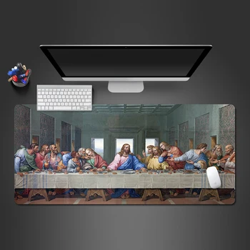 

Jesus' Last Supper Mouse Pad Game Player Game Mousepad Computer Play Pad Halloween Christmas Creative Computer Accessories Gift
