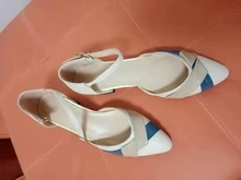 Sandalias de plataforma de moda para mujer, zapatos redondos de tacón medio para verano, Sandalias de tacón grueso