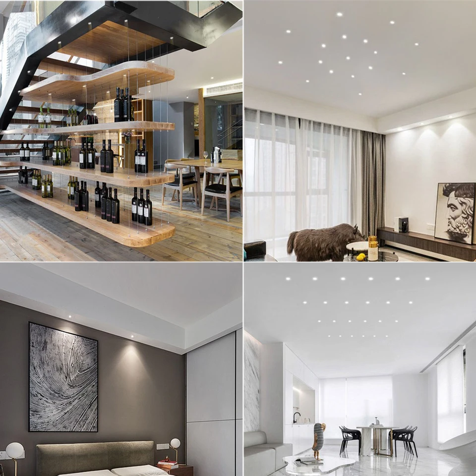 LED Pin Light Ceiling Light Recessed Downlight Square Round Panel Light Lamp Driver 3W 6W 9W 12W