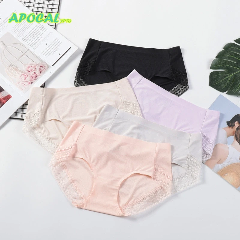 

APOCAL High Quality Women's Panties Super Soft Microfiber Underwear Women Lace Briefs Cotton Hollow out Sexy Crochet Lingerie