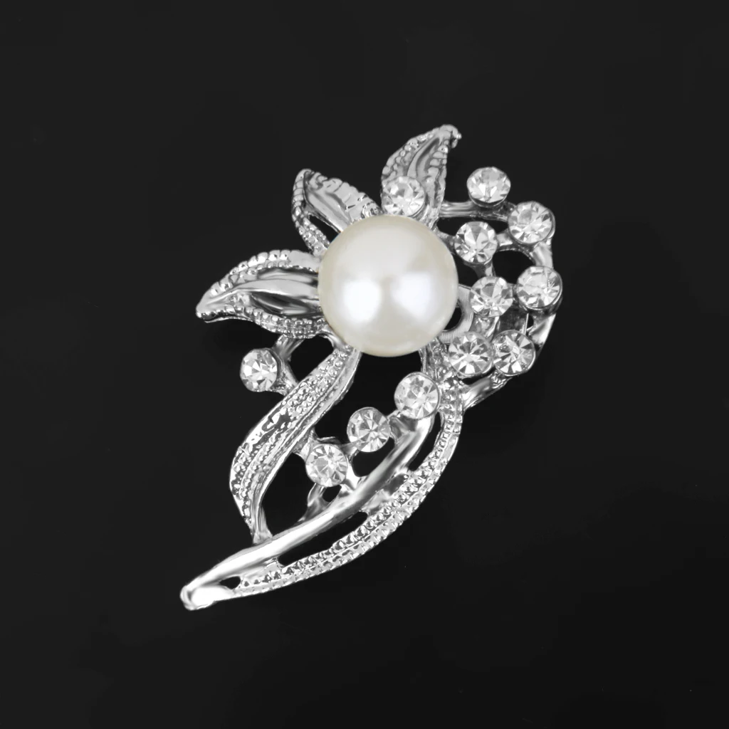 Fashion Bouquet Diamante Rhinestone Brooch Pin Bridal Jewelry