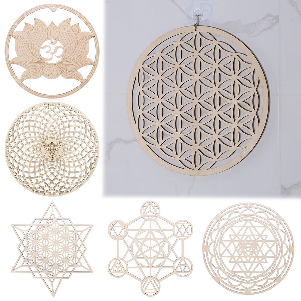 Flower of Life Laser Cut Wooden Wall Art & Coaster 1