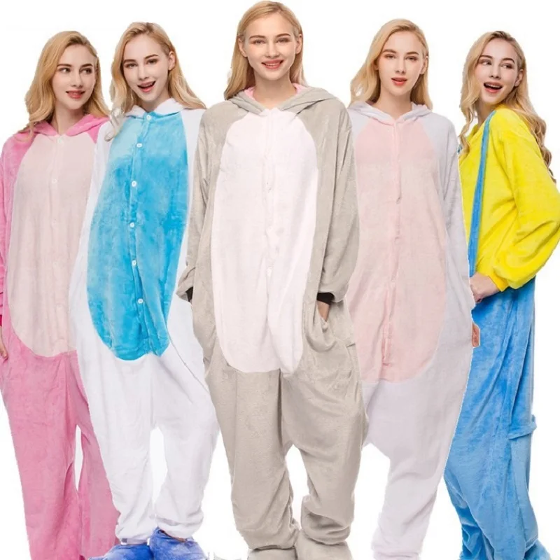 Kaguster Kigurumi Пижама для взрослых с мультяшными животными цельная мужчин и женщин