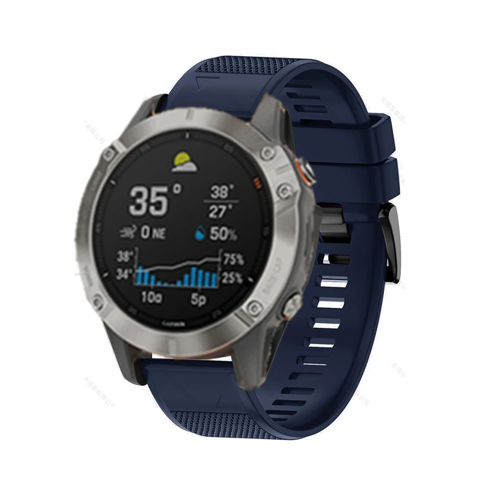 Силиконовый сменный ремешок для часов Garmin Fenix 6 6S 6X/Forerunner935/Garmin 5 20 22 26 мм Смарт часы