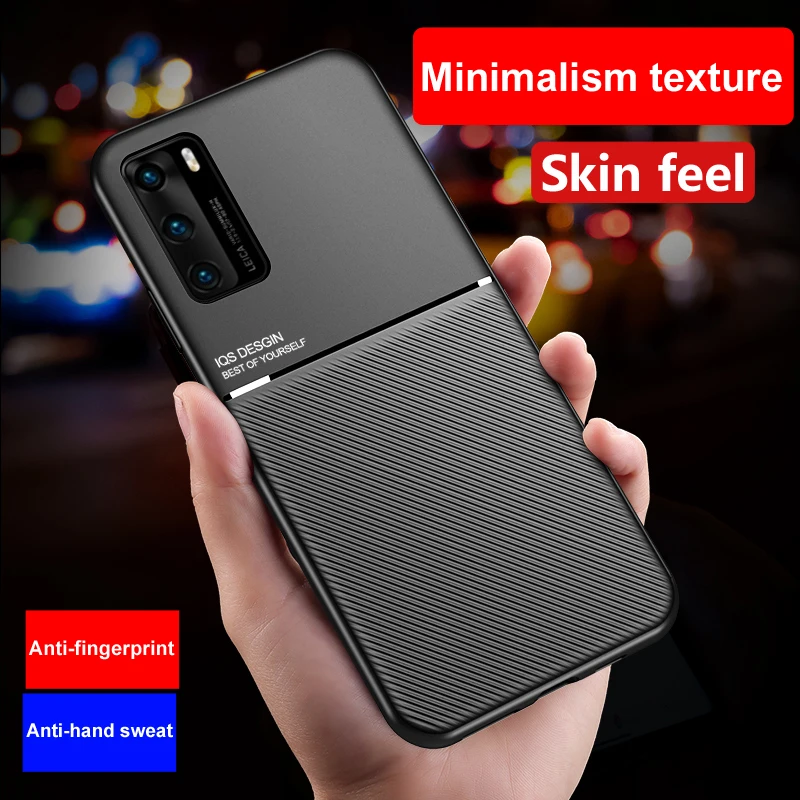 Матовый чехол с кожаной текстурой для Huawei P40 P30 P20 Pro Mate 30 20 Nova 7 6 10 9 8 | Мобильные