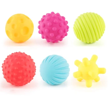 

Six Different Models Sensory Touch Training Puzzle Fitness Soft Ball Baby Hand Holding Rattle Ball Bath Toy