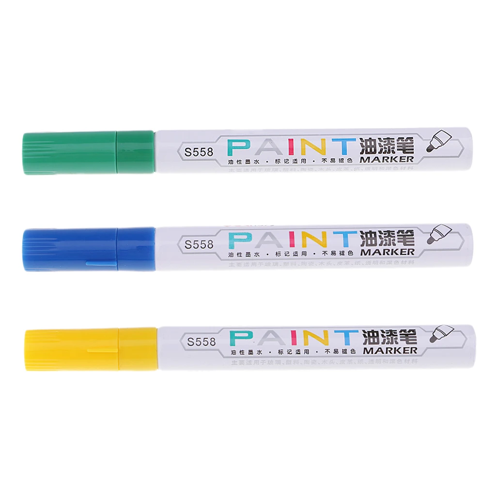 Paint Markers - Permanent Oil-Based Paint Pens for Any Surface - Fabric, Glass, Plastic or Wood, Metal, Rock, Rubber, Glass