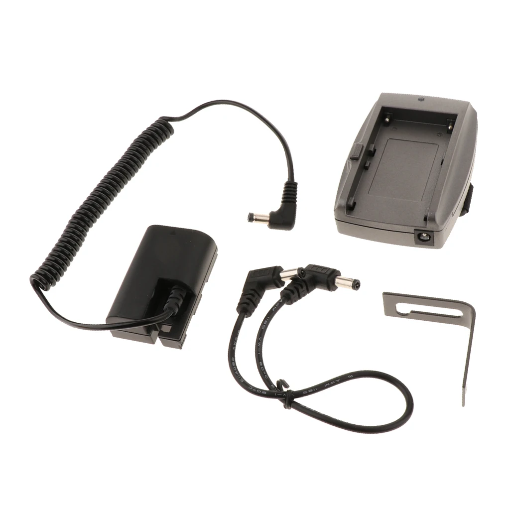LP-E6 DR-E6 DC Coupler +  Adapter Plate for Canon EOS 5D2 5D3 6D 7D 70D 7D2 5DSR 80D Camera