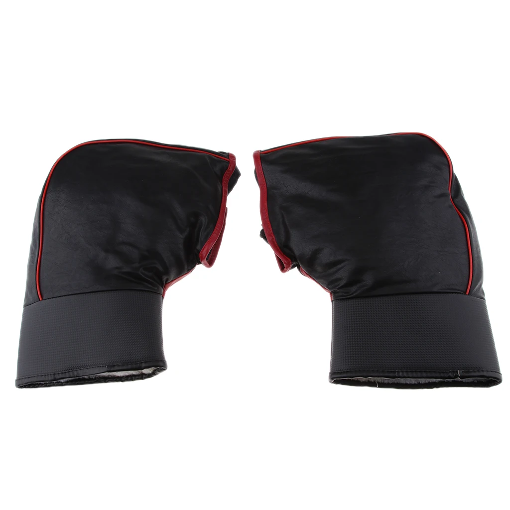 1 Pair Winter Thermal Motorcycle Handlebar Gloves Universal Windproof Waterproof Warm Motorbike Handle bar Hand Cover Muffs 