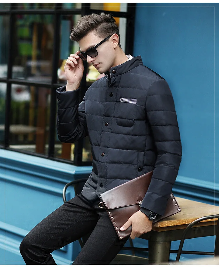 [Cost] Thin Cold-proof down Jacket Men Winter Short Light Coat Men's Fashion Version Outer Wear