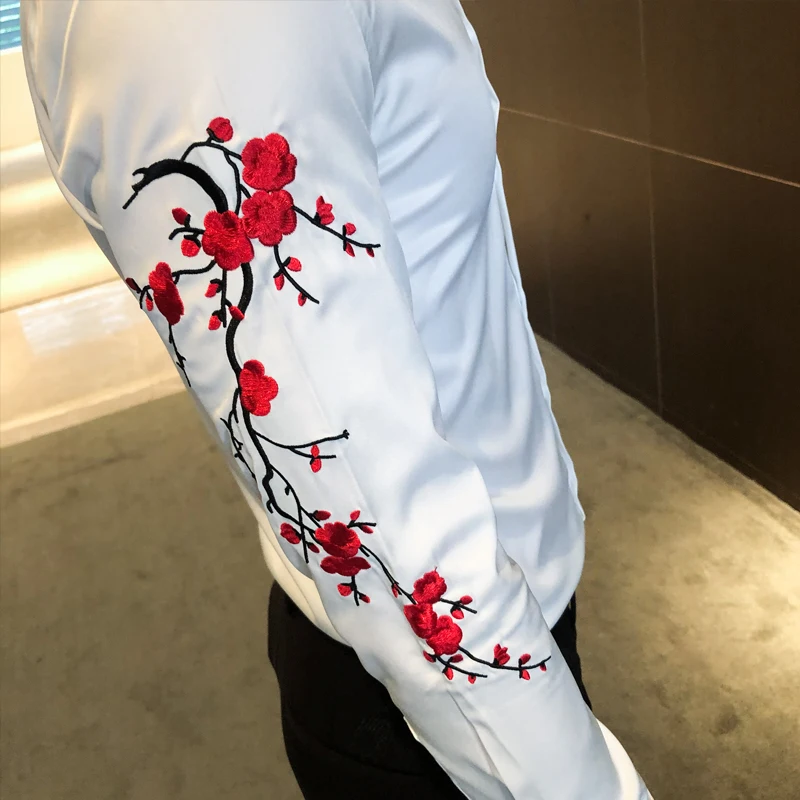 Camisas De Hombre Long Sleeve Shirts For Men Clothing Simple Slim Fit Embroidered Men's Social Shirts Dress long sleeve shirt men casual shirt