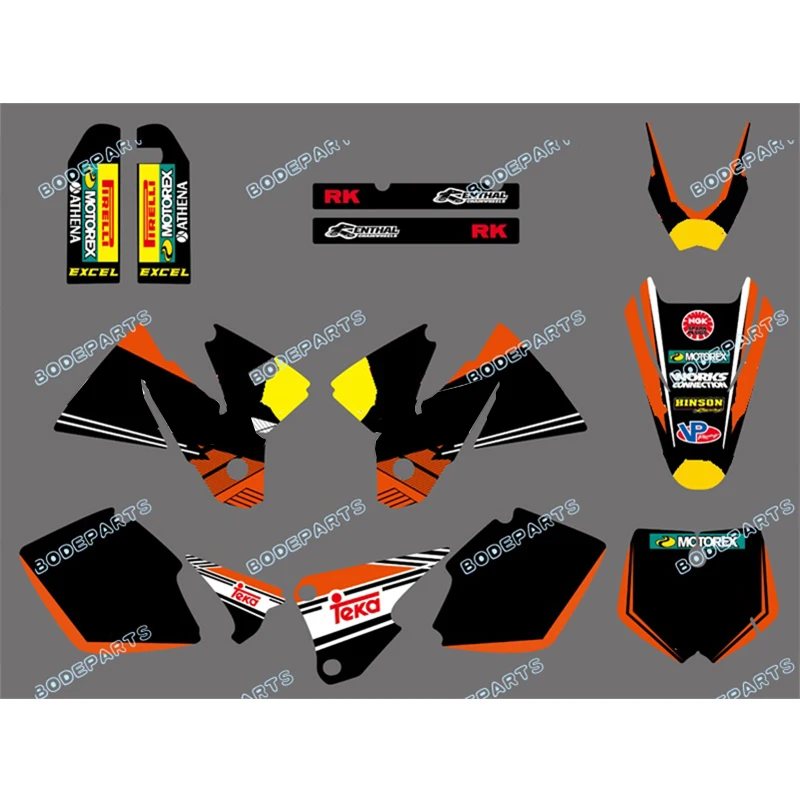 Rb логотип двигателя Dirt Bike SX наклейки набор наклейка графика для мотоцикла KTM MXC