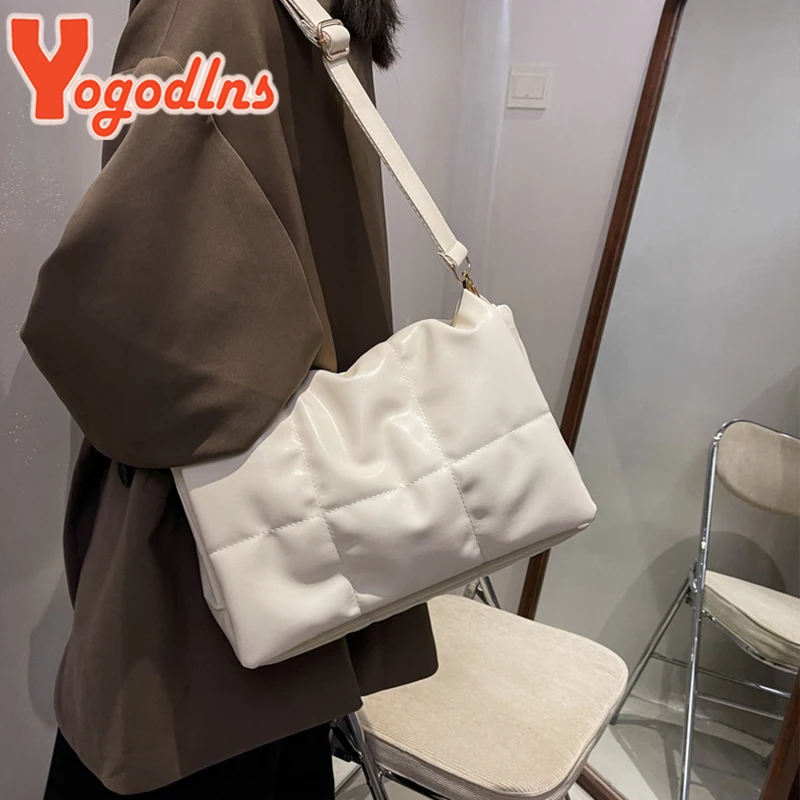 Space Cotton Shoulder Bag Women Soft Down Quilted Crossbody Bag Brands Flap Satchel Bag Designer Bags winter warm
