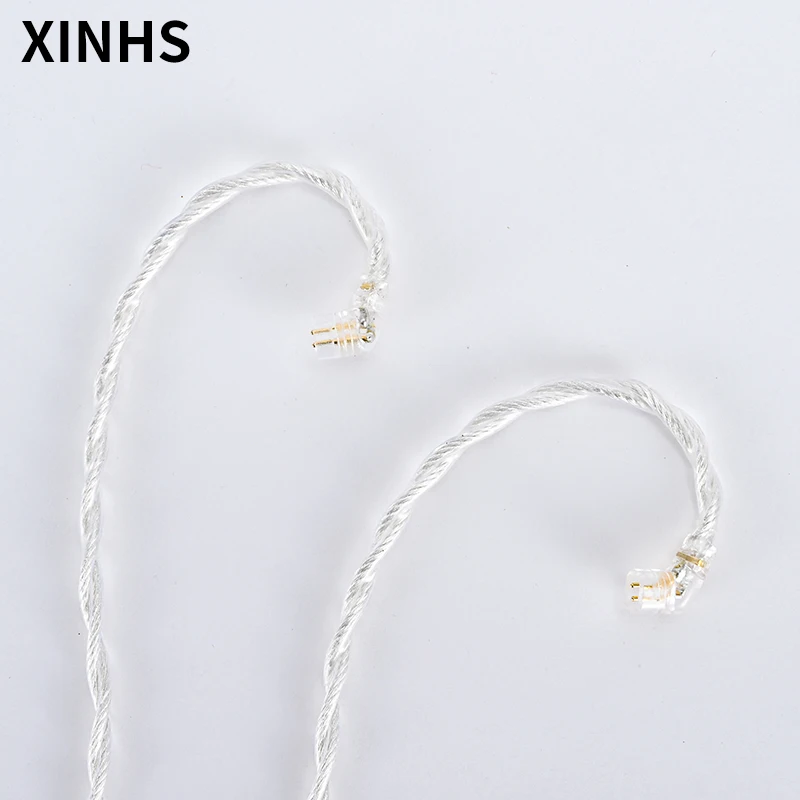 Xinhs Núcleo Único Cristal Cobre Prata Chapeado Fio de Atualização Alta Fidelidade Cabo com 3.5 2.5 4.4 mm Plug Mmcx 0.78 mm Pinos Qdc Conector - Image 3