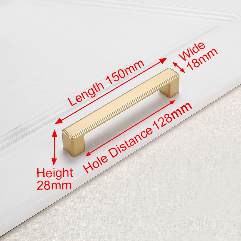 Handle-4065C-128G KAK Европейский стиль матовые золотые ручки шкафа Твердый алюминиевый сплав кухонный шкаф ручки для выдвижных ящиков оборудование для обработки мебели - Цвет: Handle-4065C-128G