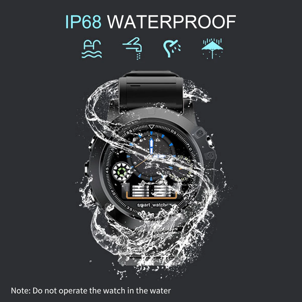 Смарт-часы для мужчин и женщин IP68 Водонепроницаемые уличные цифровые умные спортивные часы пульсометр Монитор артериального давления фитнес-трекер