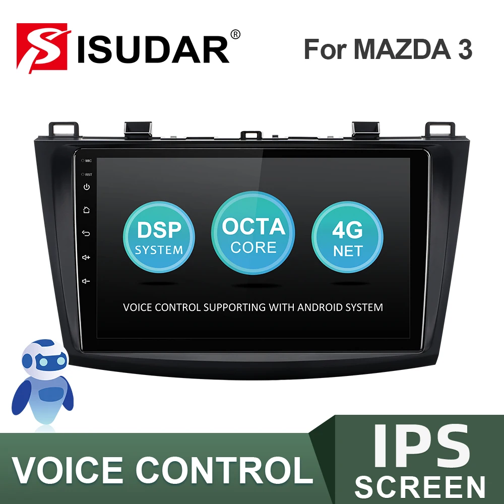 Автомобильный радиоприемник ISUDAR V57S Android для Mazda 3 2010 2011 2012 2013 мультимедийный плеер