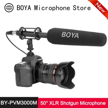 

BOYA BY-PVM3000M Handheld Shotgun Microphone 50° Supercardioid Electret Condenser Mic for DSLR Camera Camcorder Audio Recorder