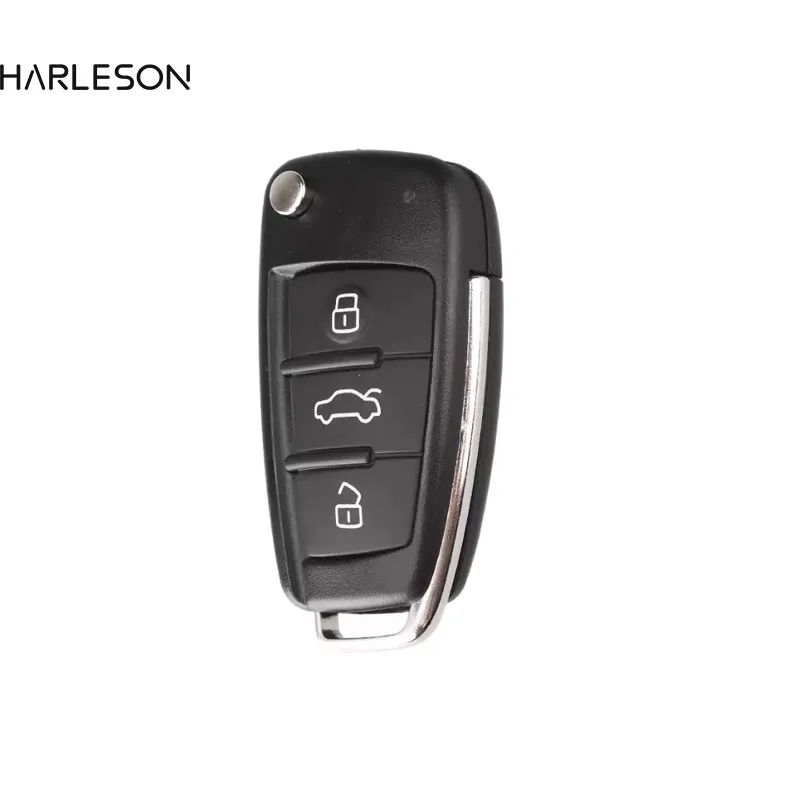 Replacement 3 Buttons Flip Car Key Fob Case Shell For Audi A2 A3 A4 A6 A6L A8 TT New Folding Remote Uncut Key Blade Case riooak flip folding car key shell replacement cover case fob for indian mahindra good quality 3 buttons uncut blade remote key