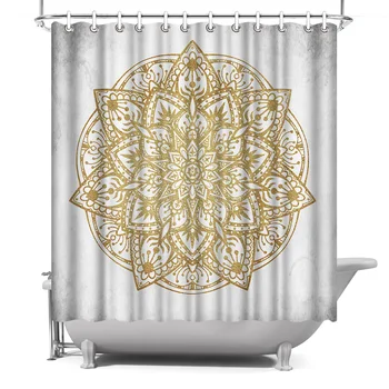 

Waterproof Shower Curtain Flower Printed Photo Custom Polyester Fabric Bath Curtain for Bathroom Decor with Hooks 180x180cm