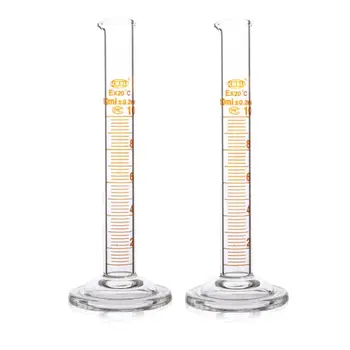 

10ml Glass Measuring Cylinder Graduated Spout Mouth Laboratory Glassware